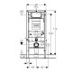 Geberit Duofix WC szerelőelem fali WC részére, UP320 öblítőtartállyal, szagelszívási lehetőséggel