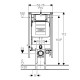 Geberit Duofix WC szerelőelem fali WC részére, UP320 öblítőtartállyal, sarok kivitel