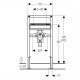 Geberit Duofix Alacsony (82/98 cm) Duofix mosdó szerelőelem álló csapteleppel szerelt fali mosdó részére, szifonnal