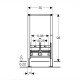 Geberit Duofix Alacsony (98cm) bidé szerelőelem fali bidé részére