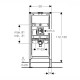 Geberit Duofix Vizelde szerelőelem HyTronic, Univerzális, rejtett vezérléshez