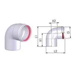 Tricox Alu könyök 60mm 87°