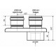 Tricox PPs/Alu osztó adapter 110/150 - 2x110