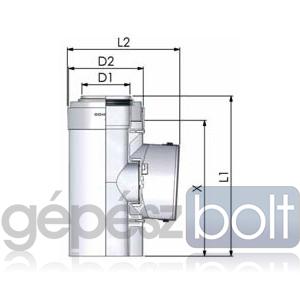 Tricox PPs/Alu ellenőrző egyenes idom 110/160mm