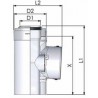 Tricox PPs/Alu ellenőrző egyenes idom 80/125mm