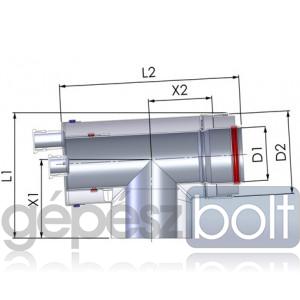 Tricox PPs/Alu ellenőrző T-idom 110/160mm