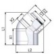 Tricox PPs/Alu könyök 80/125mm 45° (2db)