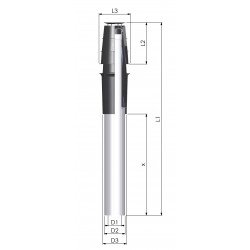 Tricox PPs/Alu tetőátvezető hosszabbító cső 110/160mm hossz 500mm EconeXt