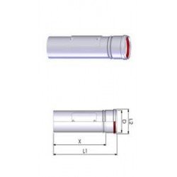 Tricox PPs ellenőrző egyenes idom 80mm