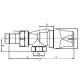 Siemens VUN210 axiális termosztatikus radiátorszelep 3/8" DN 10