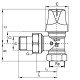 Siemens VEN110 sarok termosztatikus radiátorszelep 3/8" DN10
