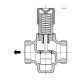 Siemens VVG55.15-0.4 Egyutú menetes szabályzószelep 3/4"-0.4