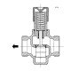 Siemens VVG55.15-0.4 Egyutú menetes szabályzószelep 3/4"-0.4