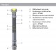 MOFÉM  MFLEXV BB-1212-200 flexibilis bekötőcső 200 mm 1/2”-1/2”