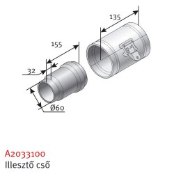 Saunier Duval SDC 60/100 illesztőcső