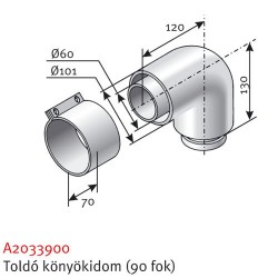 Saunier Duval SDC 60/100 könyök 90 fok