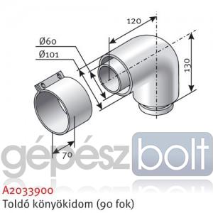 Saunier Duval SDC 60/100 könyök 90 fok