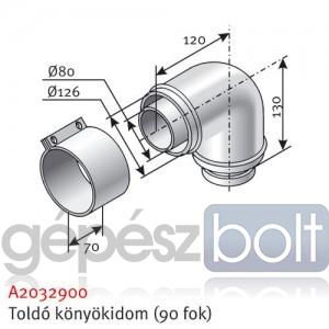 Saunier Duval SDC 80/125 könyök 90