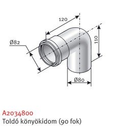 Saunier Duval SDC 80/80 könyök 90