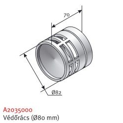 Saunier Duval Végelem füstgázkivezető elemre 80 mm