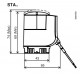 Siemens STA73 Termoelektromos szelepmozgató motor AC/DC 24 V, 2-pont/PDM 1 m kábel