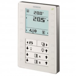 Siemens QMX3.P02 KNX helyiség kezelő hőmérséklet érzékelővel, érintőgombokkal, LED kijelzővel
