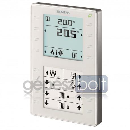 Siemens QMX3.P02 KNX helyiség kezelő hőmérséklet érzékelővel, érintőgombokkal, LED kijelzővel