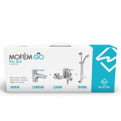 Mofém GO PRO szett: mosdó csaptelep + kádtöltő csaptelep + zuhanyszett