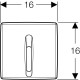 Geberit  vizeldevezérlés elektronikus működtetéssel, matt króm műanyag