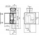 Hutterer & Lechner HL138 Klímaszifon falba süllyesztve DN32 - 100 x 100 mm