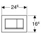 Geberit Sigma30 működtetőlap, 2 mennyiséges, fényes króm, matt króm