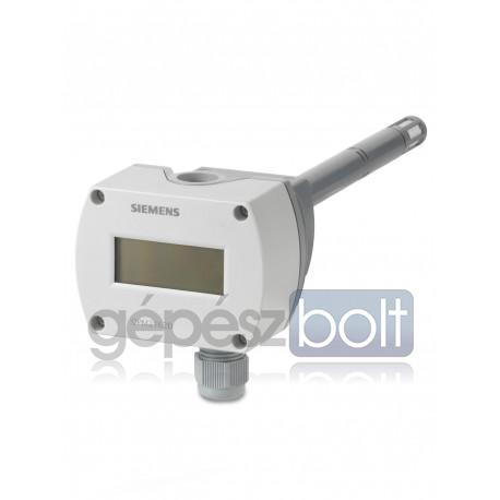 Siemens QPM2102D Légcsatornába építhető légminőség érzékelő CO2 VOC 0…10V LCD kijelzővel