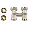 Herz H-3000 csatlakozó Bypass szeleptest, egyenes  1/2" Warmairhez