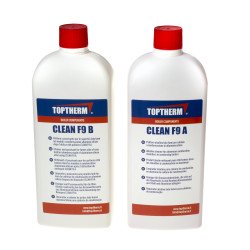 Toptherm CLEAN F9 A és B tisztító folyadék alumínium hőcserélőkhöz 2 x 1 liter + 2 db szórófej