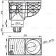 Alcaplast univerzális esővíz elvezető 300 × 155/110 mm, függőleges, fekete