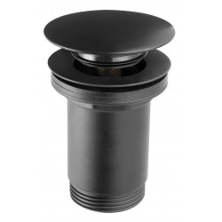 Ferro Rotondo 285B-BL-B fekete lefolyószelep G5/4 túlfolyó NÉLKÜLI mosdóhoz