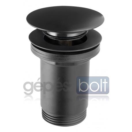 Ferro Rotondo 285B-BL-B fekete lefolyószelep G5/4 túlfolyó NÉLKÜLI mosdóhoz