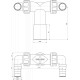 Alcaplast P155Z Dupla csonk DN40/32 / 17–23, visszacsapó szelepekkel