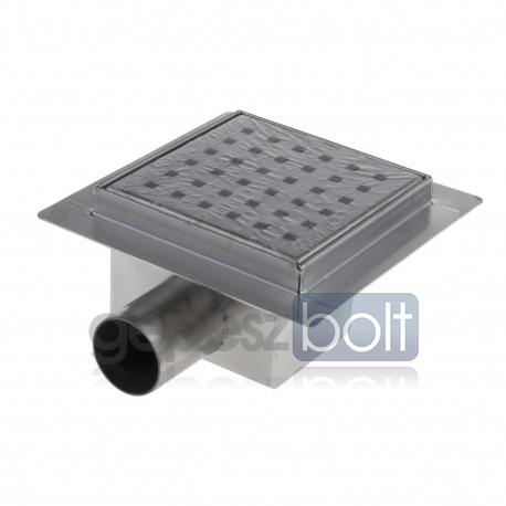 ERMETIQ Rozsdamentes Square Points padlóösszefolyó 120x120 / 40-50