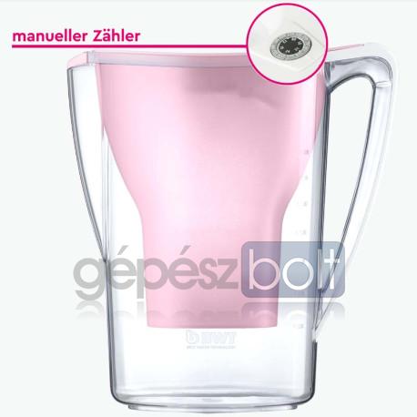 BWT AQUALIZER HOME 2,7 L asztali vízszűrő kancsó padlizsánlila - 1 db Magnesium Mineralized vízszűrőbetéttel