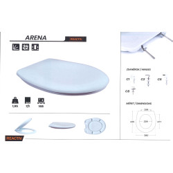 REACTIV ARENA WC Ülőke Inox zanérokkal, antibakteriális