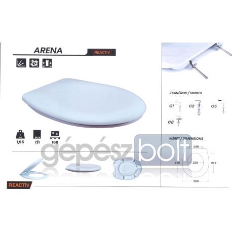 REACTIV ARENA WC Ülőke Inox zanérokkal, antibakteriális