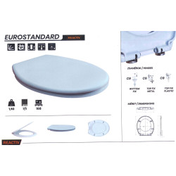 REACTIV EUROSTANDARD WC Ülőke, levehető, antibakteriális, solftclose