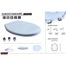 REACTIV EUROSTANDARD WC Ülőke, levehető, antibakteriális, solftclose