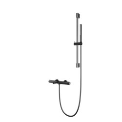 AREZZO design ELEGANT termosztatikus kádtöltő csaptelep zuhanyszettel, gun metal