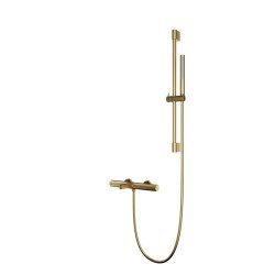 AREZZO design ELEGANT termosztatikus kádtöltő csaptelep zuhanyszettel, gun metal