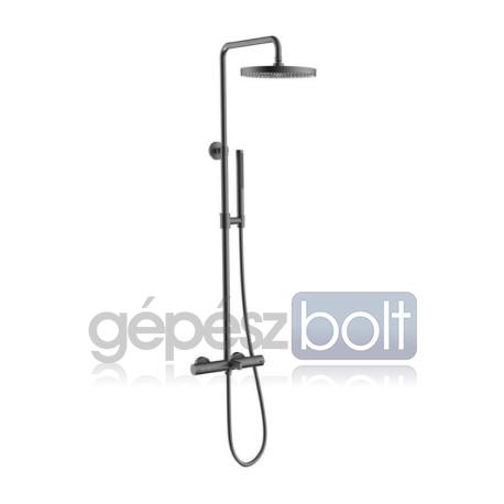 AREZZO design ELEGANT 3 funkciós termosztatikus zuhanyrendszer, gun metal