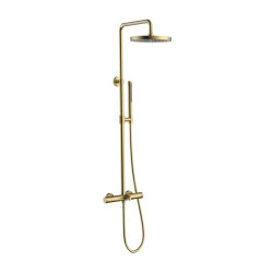 AREZZO design ELEGANT 3 funkciós termosztatikus zuhanyrendszer, gun metal