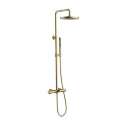 AREZZO design ELEGANT 3 funkciós termosztatikus zuhanyrendszer, gun metal