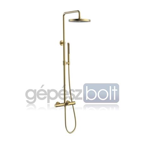 AREZZO design ELEGANT 3 funkciós termosztatikus zuhanyrendszer, gun metal